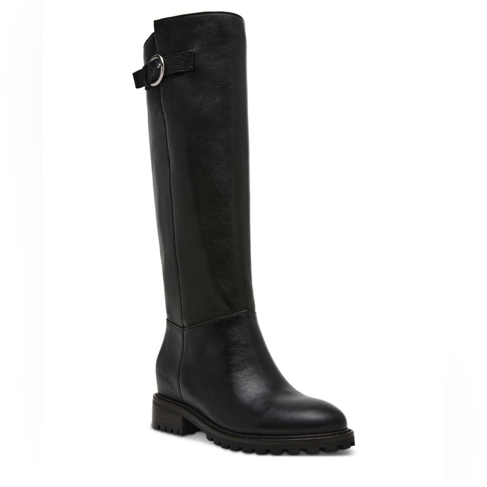 Steve Madden Women's Leary Tall Black Leather Boots- Size 10